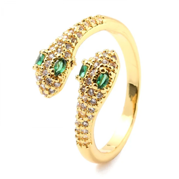 Bague Regard de Serpent Plaqué Or
