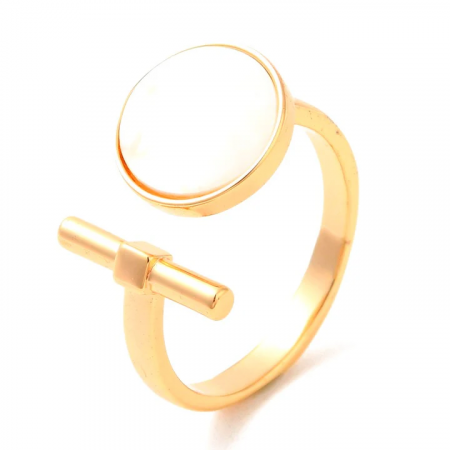 Bague Réglable Coquillage Doré Plaqué Or
