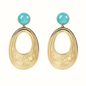 Boucles d'Oreilles Pendantes Amazonite
