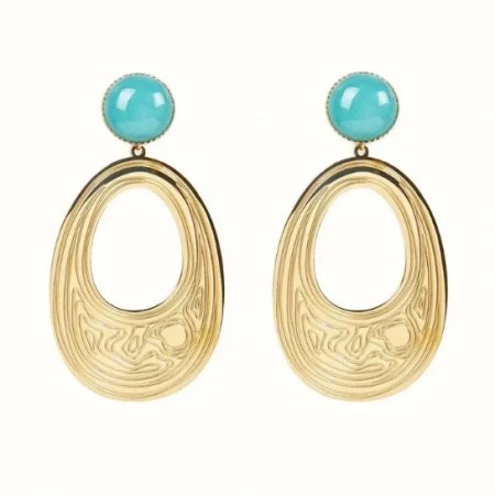 Boucles d'Oreilles Pendantes Amazonite