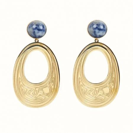 Boucles d'Oreilles Pendantes Sodalite