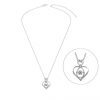 Collier Coeur Entrelacé Argent 925 Oxyde Blanc