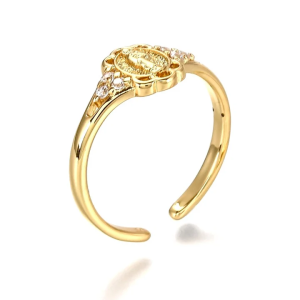 Bague Femme Sainte Vierge – Plaqué Or