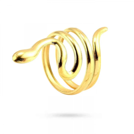 Bague Femme Serpent – Acier Inoxydable Doré