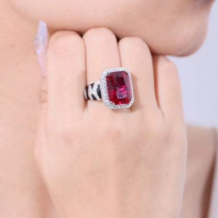 Bague Rubis Impérial en Argent 925