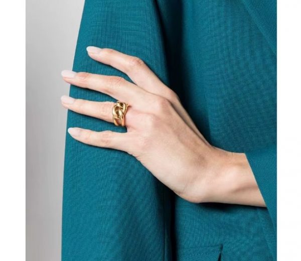 Bague femme – Acier inoxydable plaqué or 18K