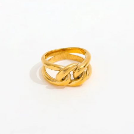 Bague femme – Acier inoxydable plaqué or 18K