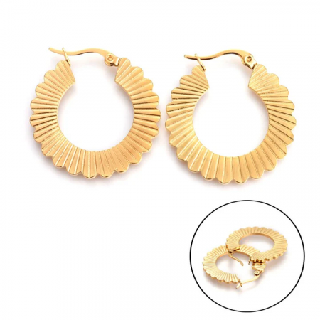 Boucles d’oreilles femme – Créoles doré à l’or fin