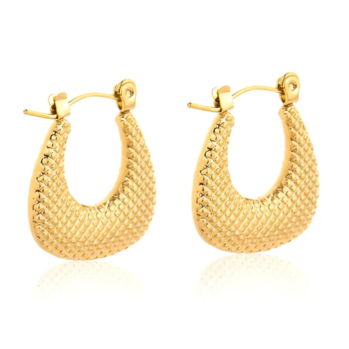 Boucles d’Oreilles Femme en Acier Inoxydable Doré