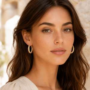 Boucles d’Oreilles Femme Créoles Torsadées