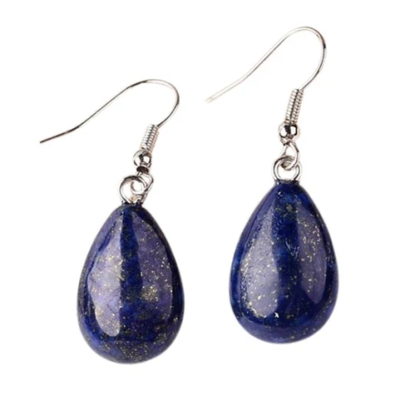 Boucles d’Oreilles Goutte Pierre Naturelle Lapis-Lazuli