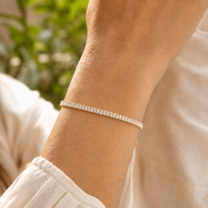 Bracelet Coulissant Femme Ligne de Strass