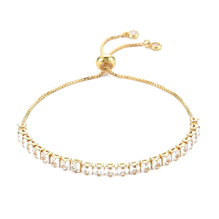 Bracelet Coulissant Femme Ligne de Strass Bracelet Coulissant Femme Ligne de Strass