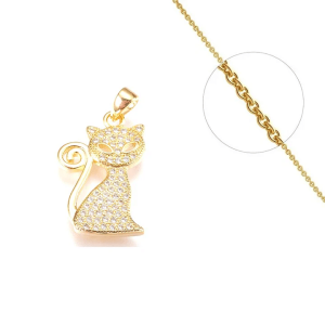 Collier Femme Pendentif Chat