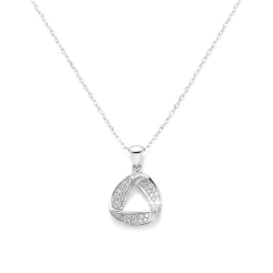 Collier Pendentif Triangle Orné de Zirconiums