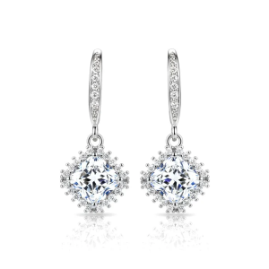 Boucles d’Oreilles Tombantes Argent 925 Zirconiums