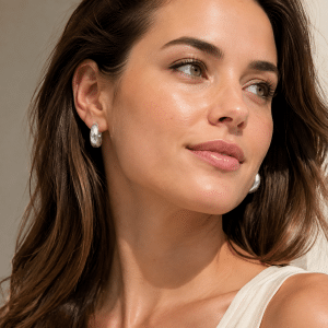 Boucles d’Oreilles Créoles Acier Argenté