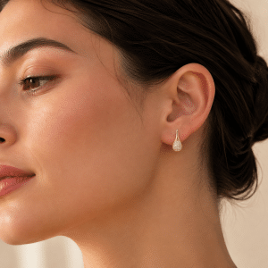 Boucles d’Oreilles Gouttes Serties de Zirconiums