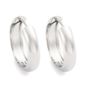 Boucles d’oreilles créoles acier argentées