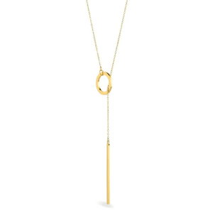 Collier cercle et bâton – Acier inoxydable