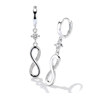 Boucles d’Oreilles Infini Serties de Zirconiums