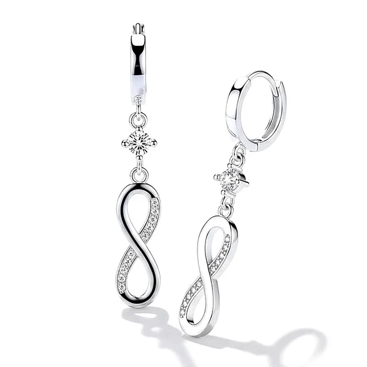 Boucles d’Oreilles Infini Serties de Zirconiums