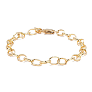 Bracelet Gros Maillons Plaqué Or