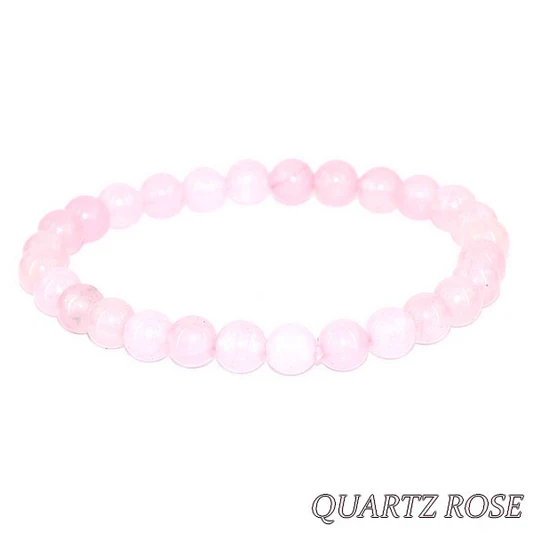 Bracelet en Quartz Rose – Pierre Naturelle Bracelet en Quartz Rose – Pierre Naturelle