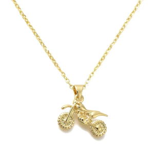 Collier Moto Doré à l’Or Fin