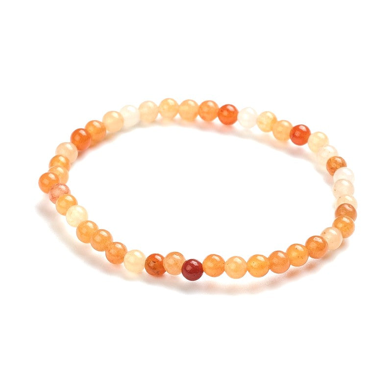 Bracelet en Aventurine Naturelle 4 mm Bracelet mixte élastique en pierres naturelles aventurine 4 mm
