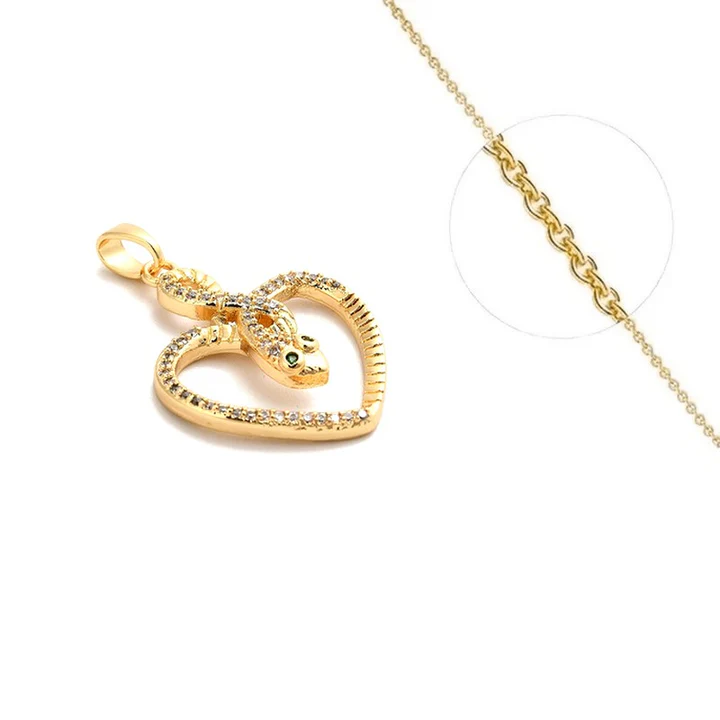 Collier Cœur Serpent