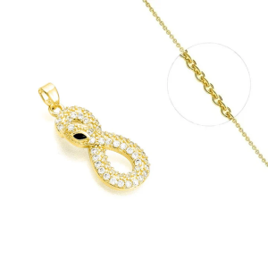 Collier Serpent Infini Doré