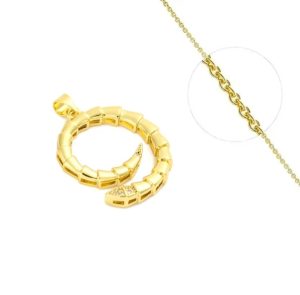 Collier Serpent Zirconiums Blancs