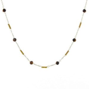 Collier à breloques en Œil de tigre