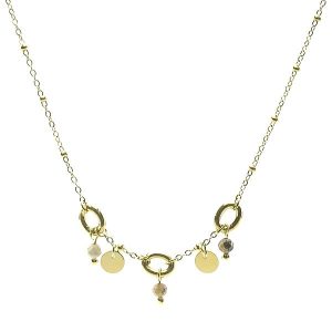 Collier à Trois Anneaux en Jaspe Naturel