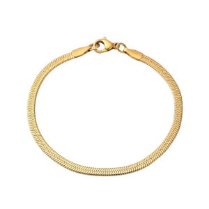 Bracelet maille serpent doré plaqué or 18K