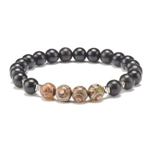 Bracelet en Agate Naturelle 8 mm LFAB Bijoux