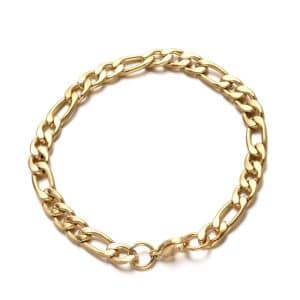 Bracelet homme acier inoxydable maille gourmette 8 mm